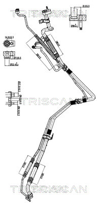 Hoge druk- / lage drukleiding, airconditioning Triscan 9010 16056