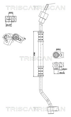 Hoge druk- / lage drukleiding, airconditioning Triscan 9010 16062