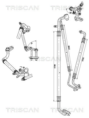 Hoge druk- / lage drukleiding, airconditioning Triscan 9010 24003