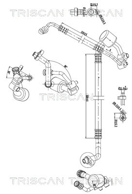 Hoge druk- / lage drukleiding, airconditioning Triscan 9010 24009