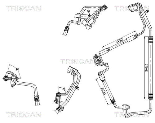 Hoge druk- / lage drukleiding, airconditioning Triscan 9010 24016