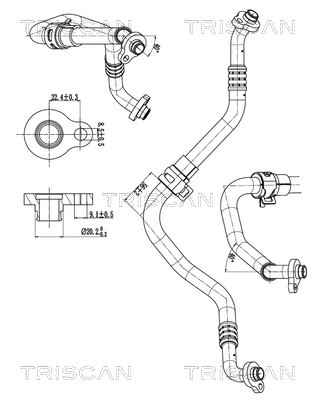 Hoge druk- / lage drukleiding, airconditioning Triscan 9010 27001
