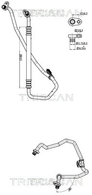 Hoge druk- / lage drukleiding, airconditioning Triscan 9010 28017