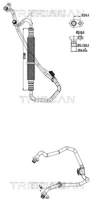 Hoge druk- / lage drukleiding, airconditioning Triscan 9010 28018