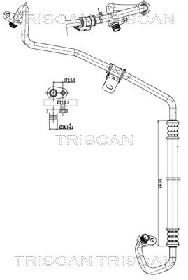 Hoge druk- / lage drukleiding, airconditioning Triscan 9010 28021