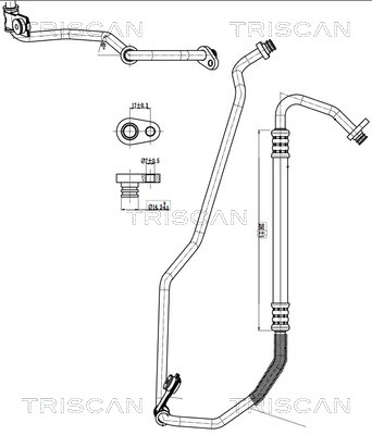 Hoge druk- / lage drukleiding, airconditioning Triscan 9010 28022