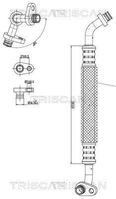 Hoge druk- / lage drukleiding, airconditioning Triscan 9010 28023