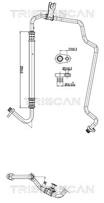 Hoge druk- / lage drukleiding, airconditioning Triscan 9010 28027