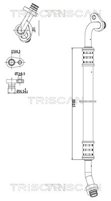 Hoge druk- / lage drukleiding, airconditioning Triscan 9010 28030