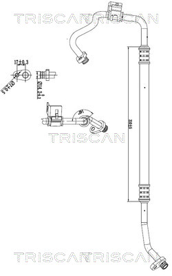 Hoge druk- / lage drukleiding, airconditioning Triscan 9010 28033