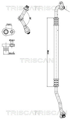 Hoge druk- / lage drukleiding, airconditioning Triscan 9010 28044
