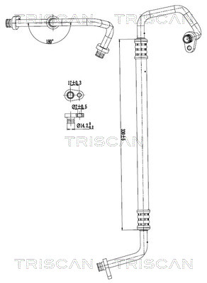 Hoge druk- / lage drukleiding, airconditioning Triscan 9010 28047
