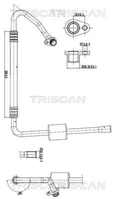 Hoge druk- / lage drukleiding, airconditioning Triscan 9010 28052