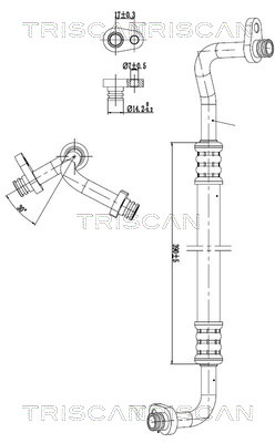 Hoge druk- / lage drukleiding, airconditioning Triscan 9010 28055
