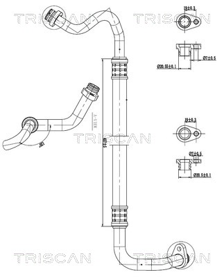 Hoge druk- / lage drukleiding, airconditioning Triscan 9010 28070