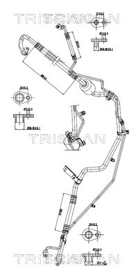 Hoge druk- / lage drukleiding, airconditioning Triscan 9010 28078