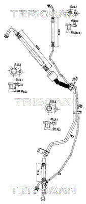 Hoge druk- / lage drukleiding, airconditioning Triscan 9010 28088