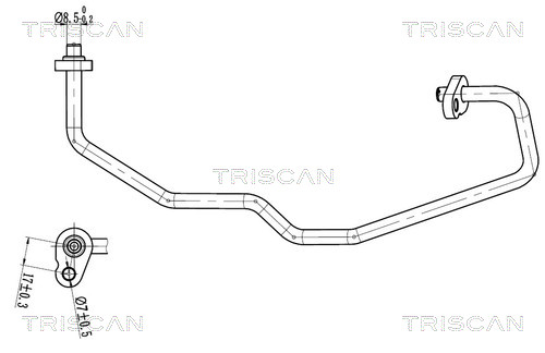 Hoge druk- / lage drukleiding, airconditioning Triscan 9010 28092