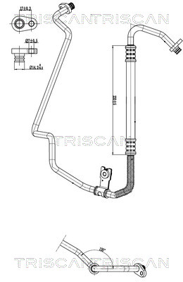 Hoge druk- / lage drukleiding, airconditioning Triscan 9010 28099