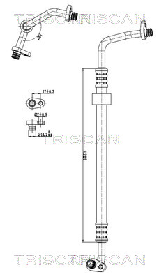 Hoge druk- / lage drukleiding, airconditioning Triscan 9010 28102