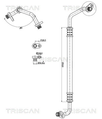 Hoge druk- / lage drukleiding, airconditioning Triscan 9010 28104