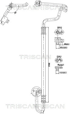 Hoge druk- / lage drukleiding, airconditioning Triscan 9010 29006
