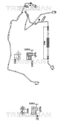 Hoge druk- / lage drukleiding, airconditioning Triscan 9010 29017