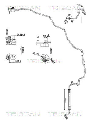 Hoge druk- / lage drukleiding, airconditioning Triscan 9010 29018