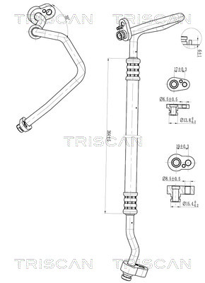 Hoge druk- / lage drukleiding, airconditioning Triscan 9010 29028