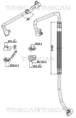 Hoge druk- / lage drukleiding, airconditioning Triscan 9010 29029