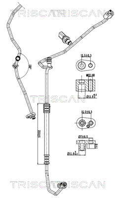 Hoge druk- / lage drukleiding, airconditioning Triscan 9010 29030