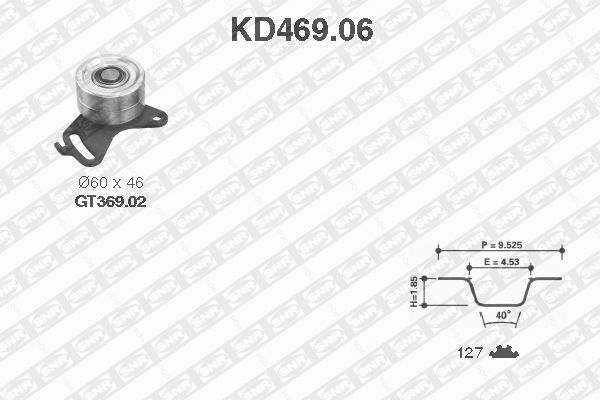 Distributieriem kit SNR KD469.06