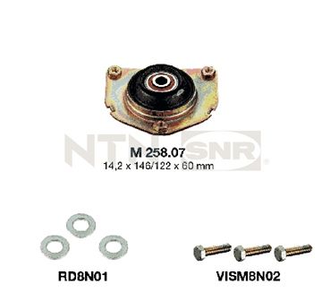 Veerpootlager & rubber SNR KB658.08