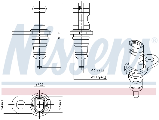 Sensor, koelvloeistoftemperatuur Nissens 207067