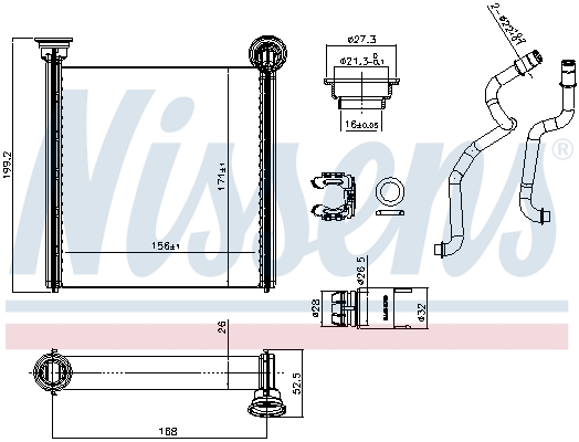 Kachelradiateur, interieurverwarming Nissens 707388