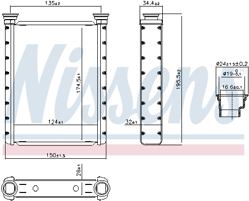 Kachelradiateur, interieurverwarming Nissens 707413