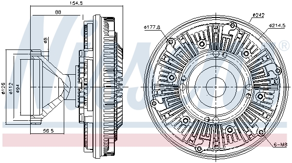 Koppeling, radiateurventilator Nissens 86101