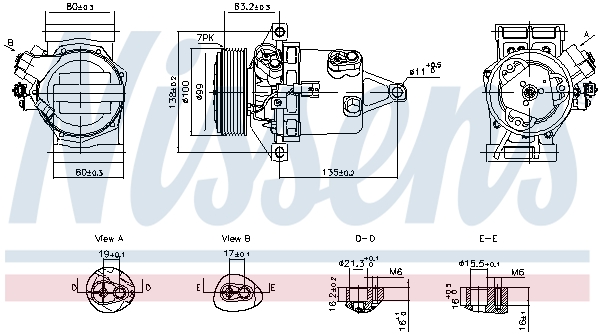 Airco compressor Nissens 890980
