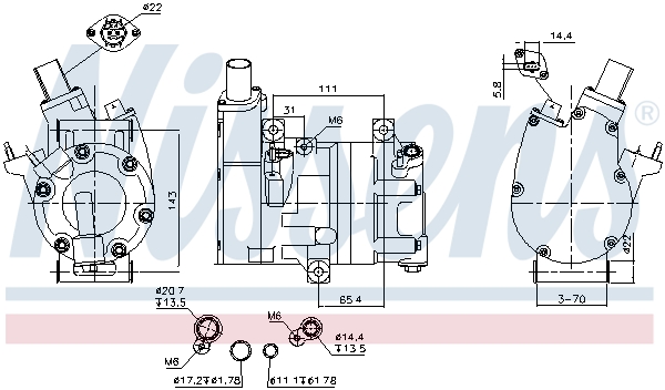 Airco compressor Nissens 891066