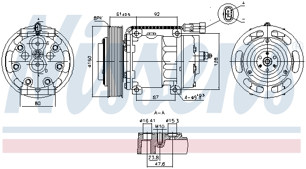 Compressor, airconditioning Nissens 891073
