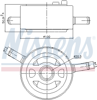 Oliekoeler motorolie Nissens 91435