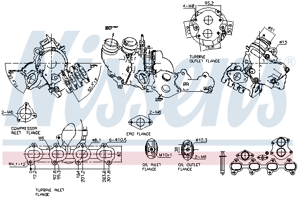 Turbocharger Nissens 93950