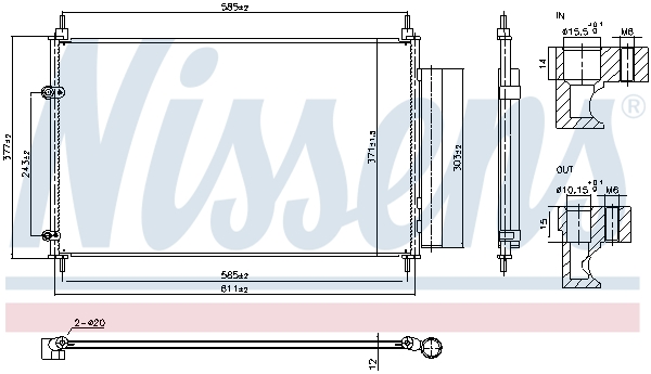 Airco condensor Nissens 940953
