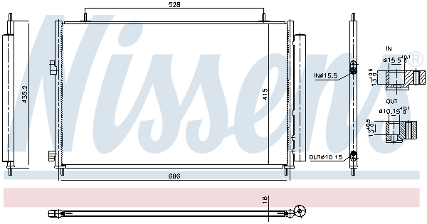 Condensor, airconditioning Nissens 940961
