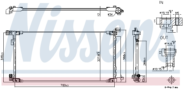 Condensor, airconditioning Nissens 940970