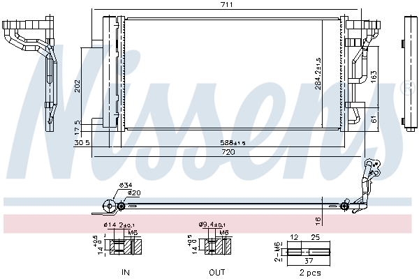 Condensor, airconditioning Nissens 940978