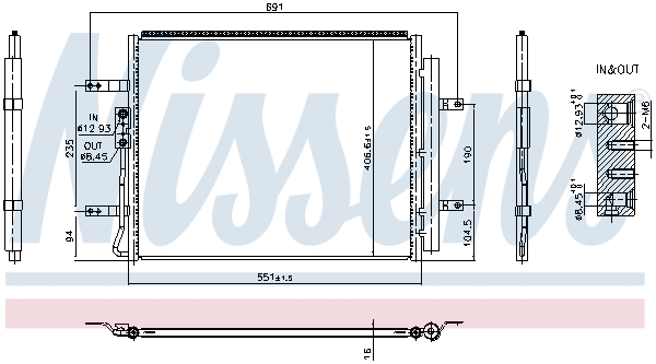 Condensor, airconditioning Nissens 940985