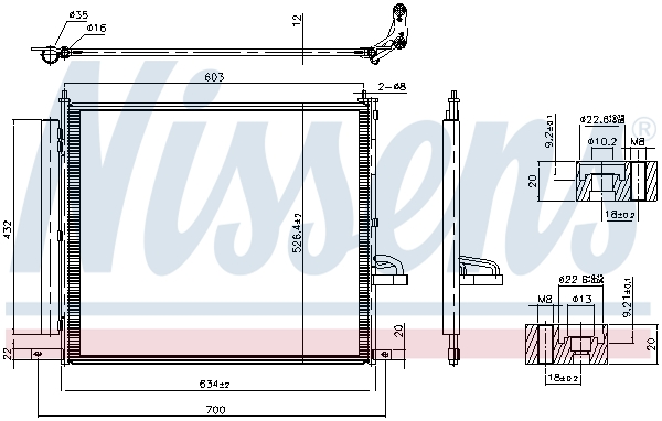 Condensor, airconditioning Nissens 941388