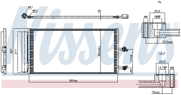 Condensor, airconditioning Nissens 941403
