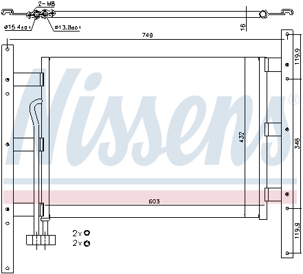 Airco condensor Nissens 94682